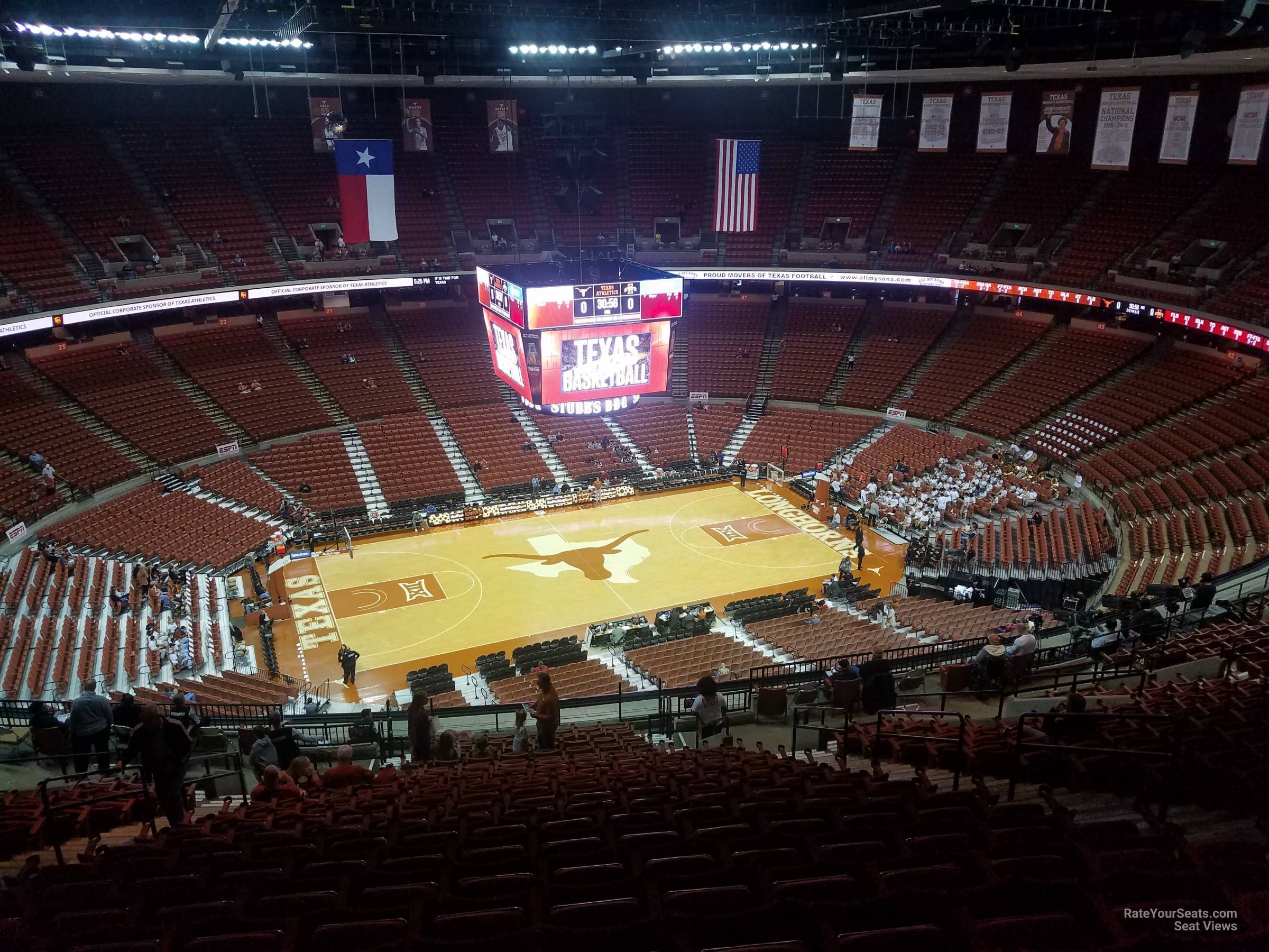section 76, row 21 seat view  for basketball - frank erwin center
