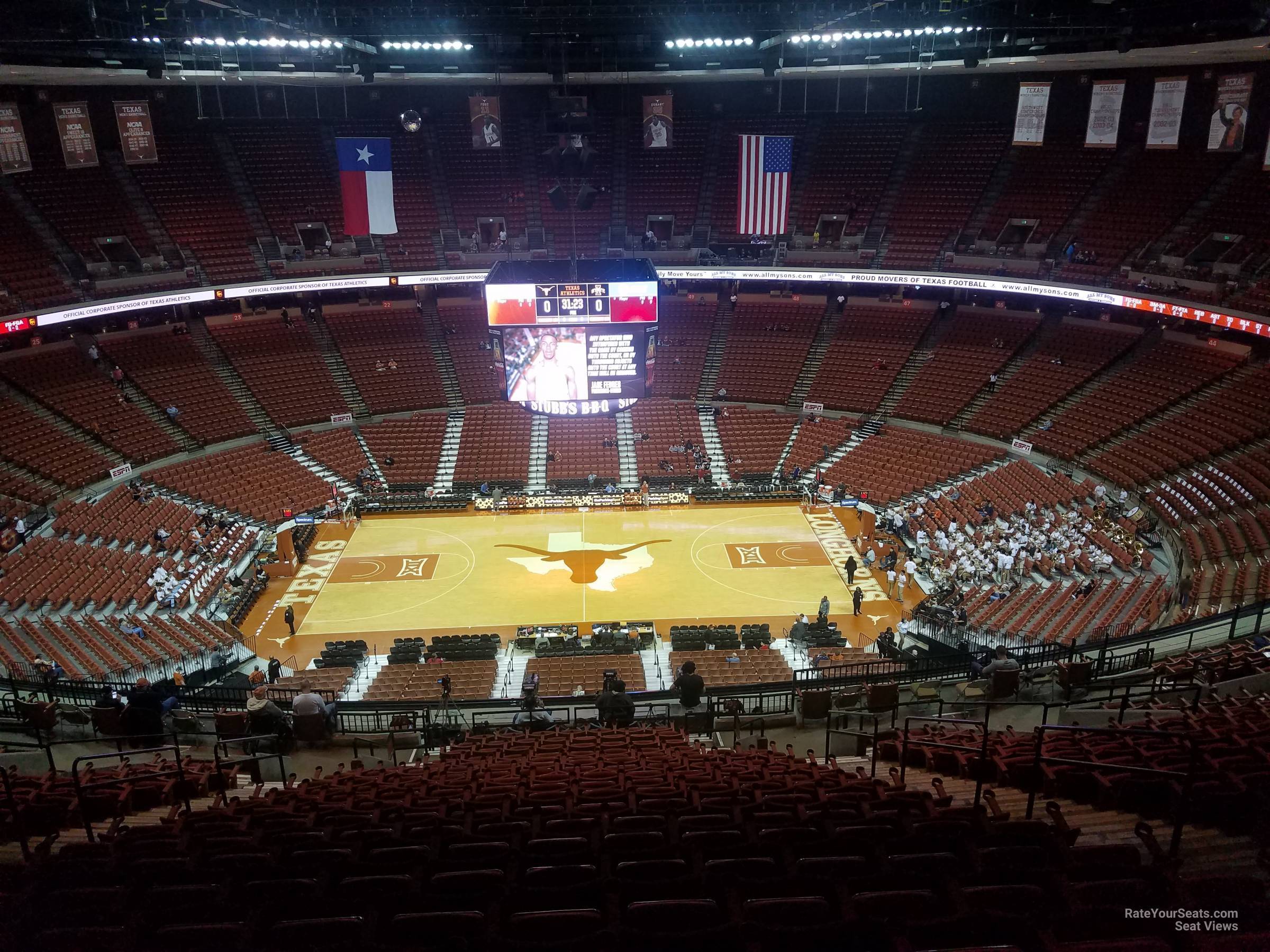 section 78, row 21 seat view  for basketball - frank erwin center