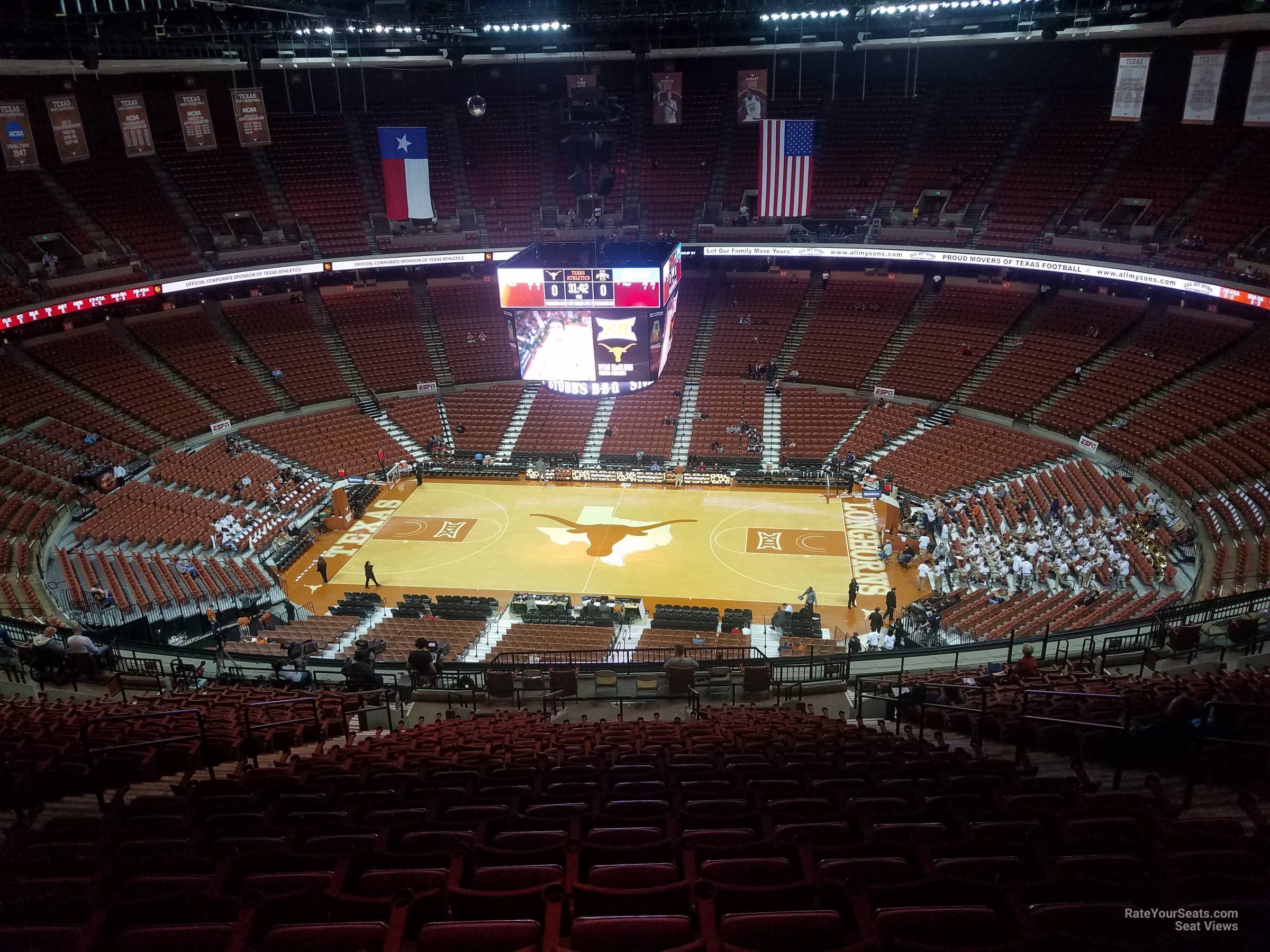 section 79, row 23 seat view  for basketball - frank erwin center