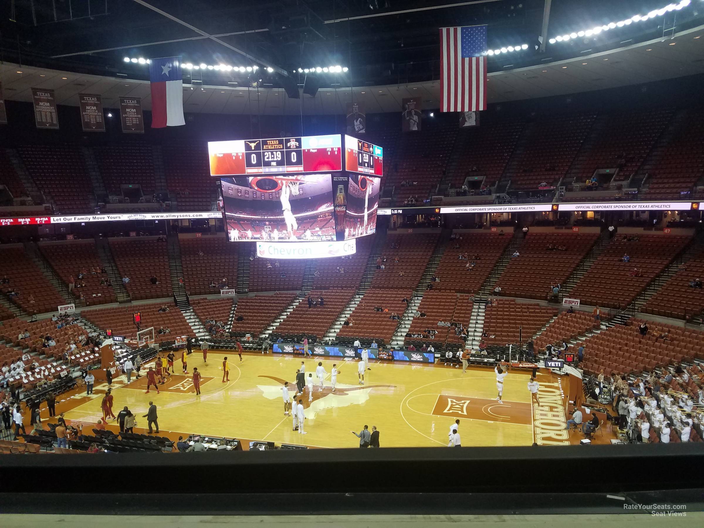 section 80, row 1 seat view  for basketball - frank erwin center