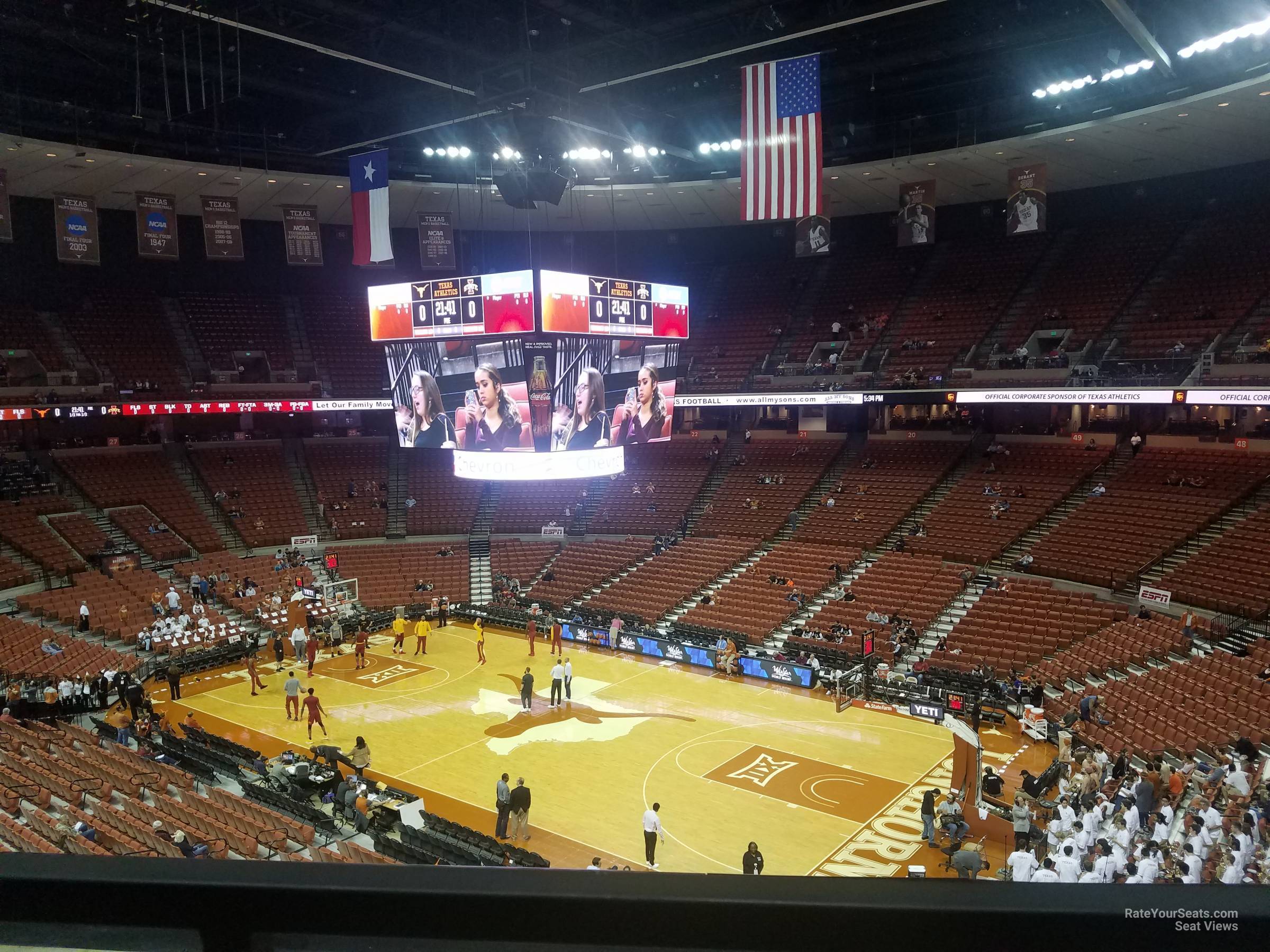 section 82, row 1 seat view  for basketball - frank erwin center