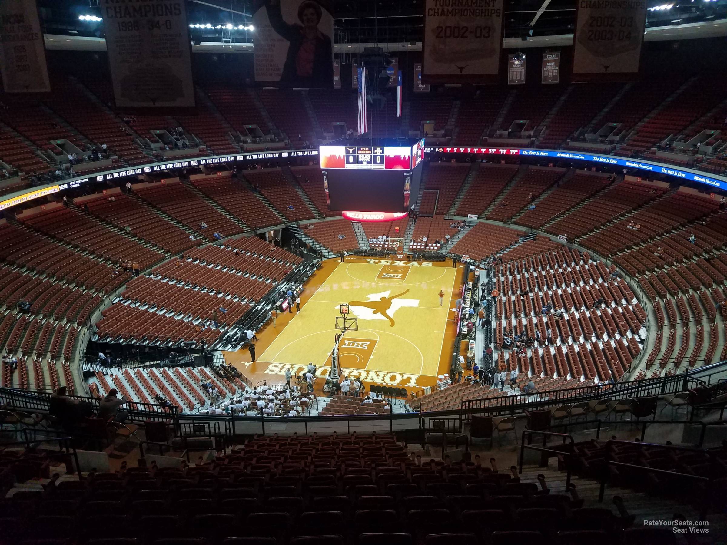 section 88, row 17 seat view  for basketball - frank erwin center