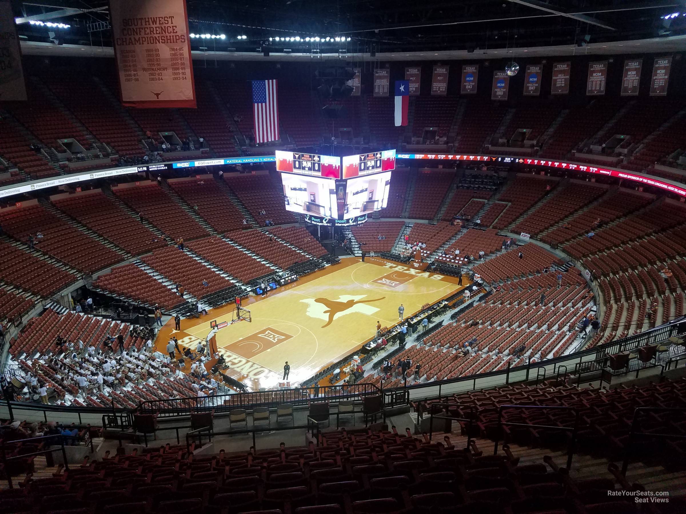 section 91, row 18 seat view  for basketball - frank erwin center