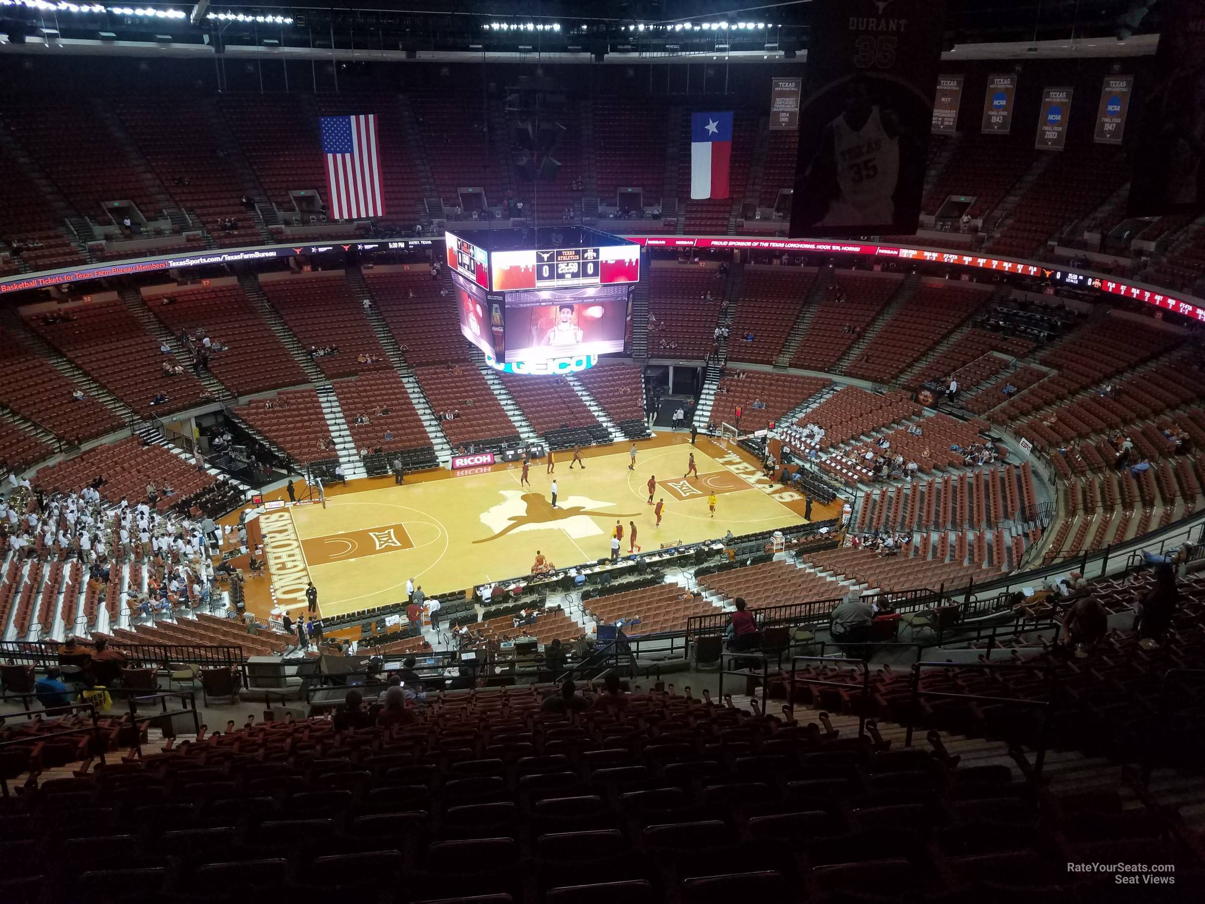 section 94, row 21 seat view  for basketball - frank erwin center