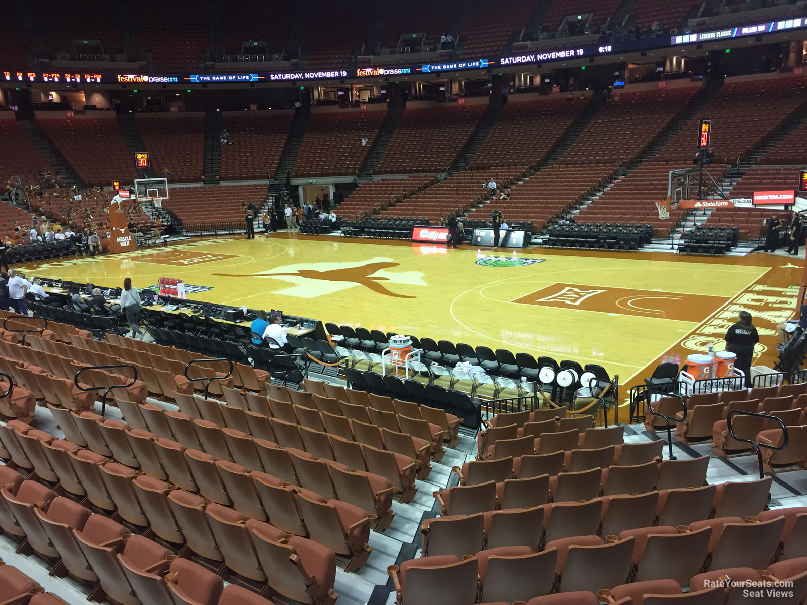 section 22, row 17 seat view  for basketball - frank erwin center