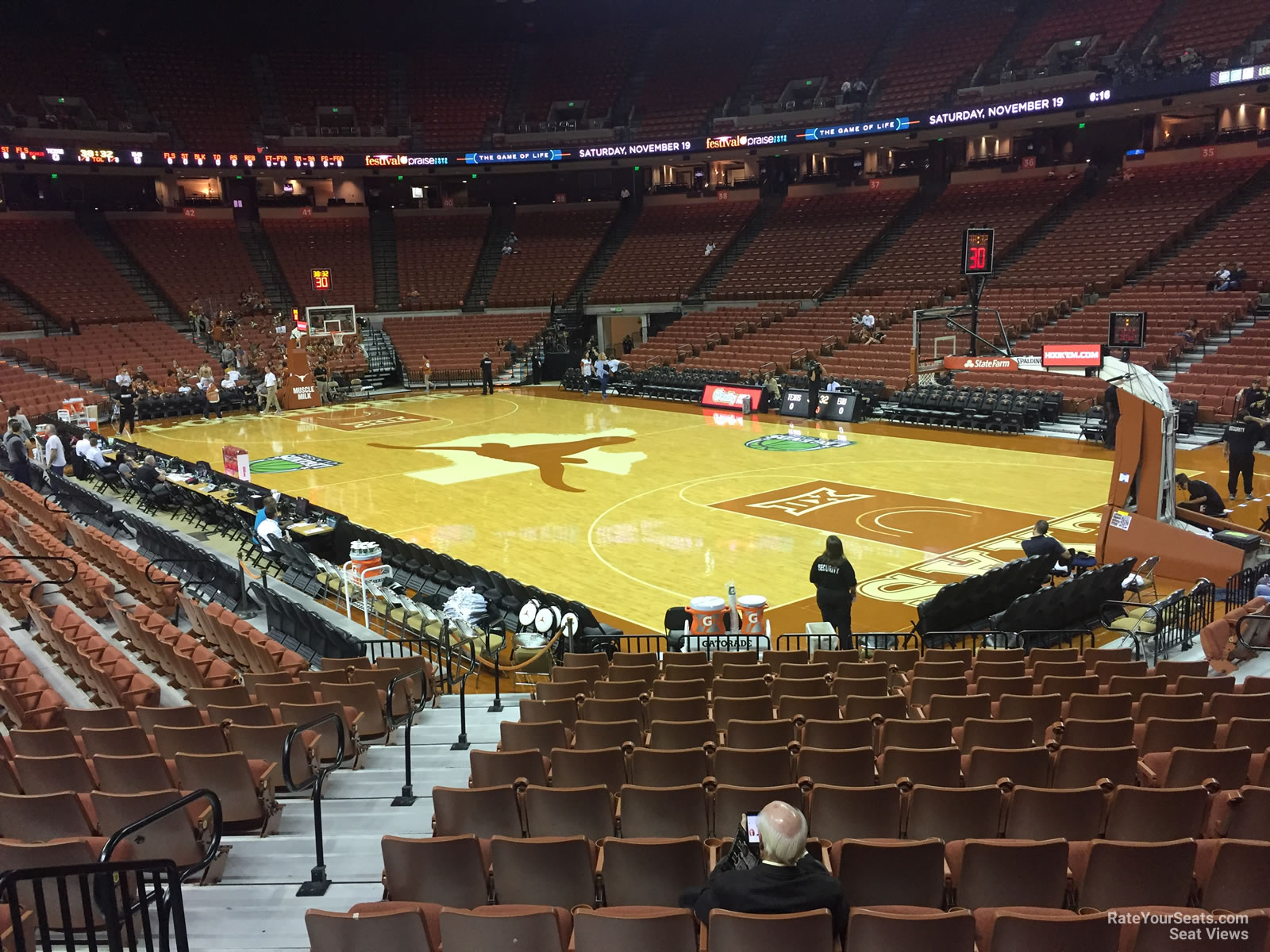section 23, row 17 seat view  for basketball - frank erwin center