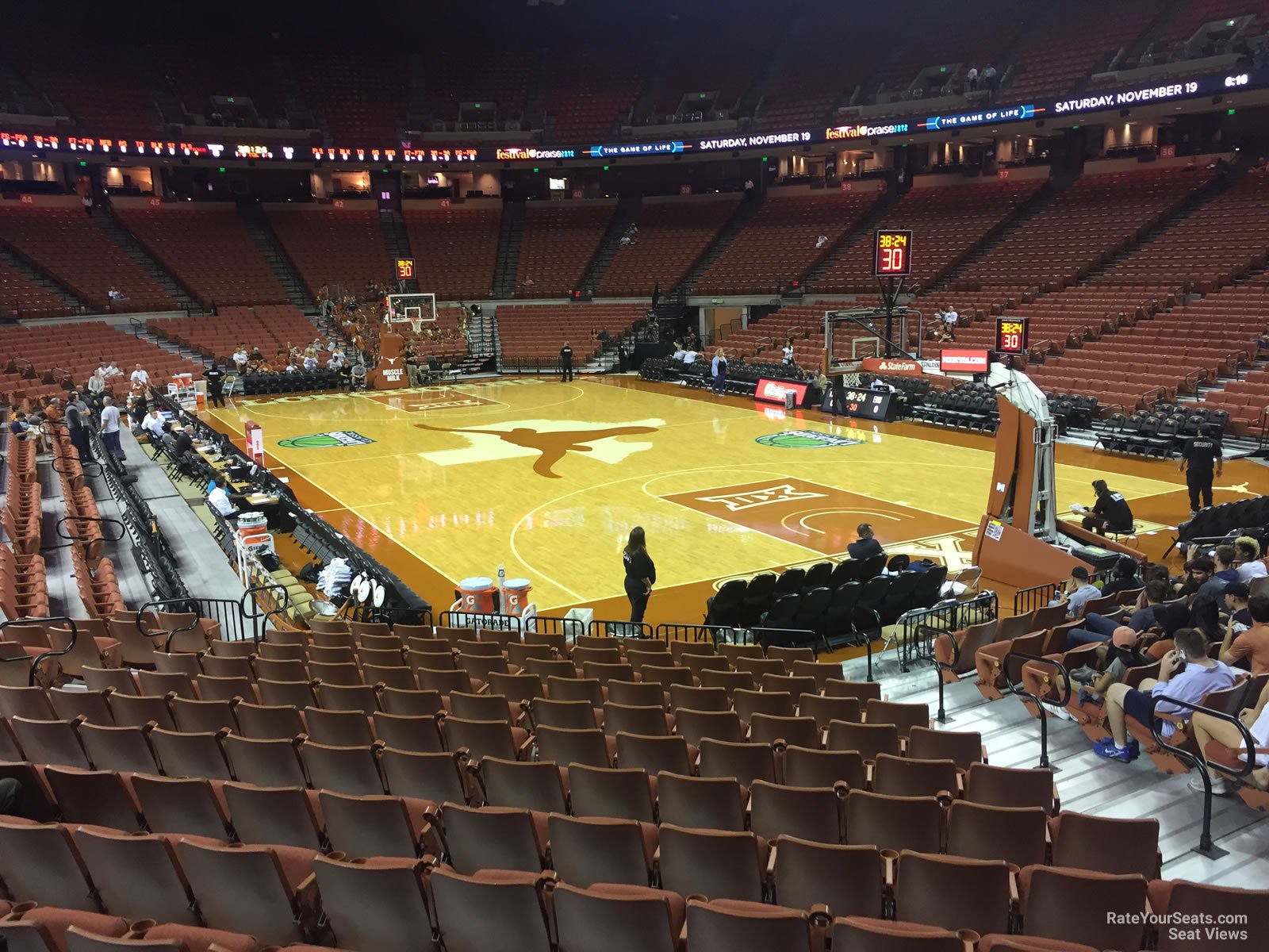 section 24, row 17 seat view  for basketball - frank erwin center