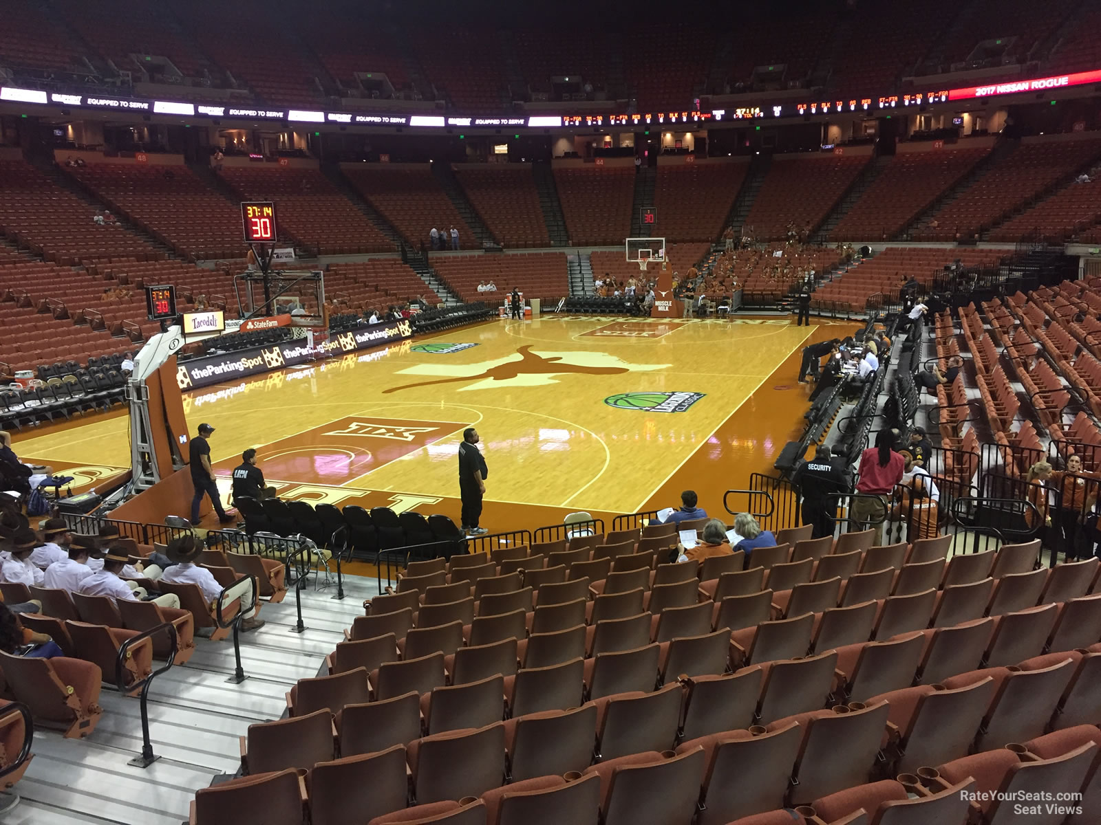 section 30, row 17 seat view  for basketball - frank erwin center
