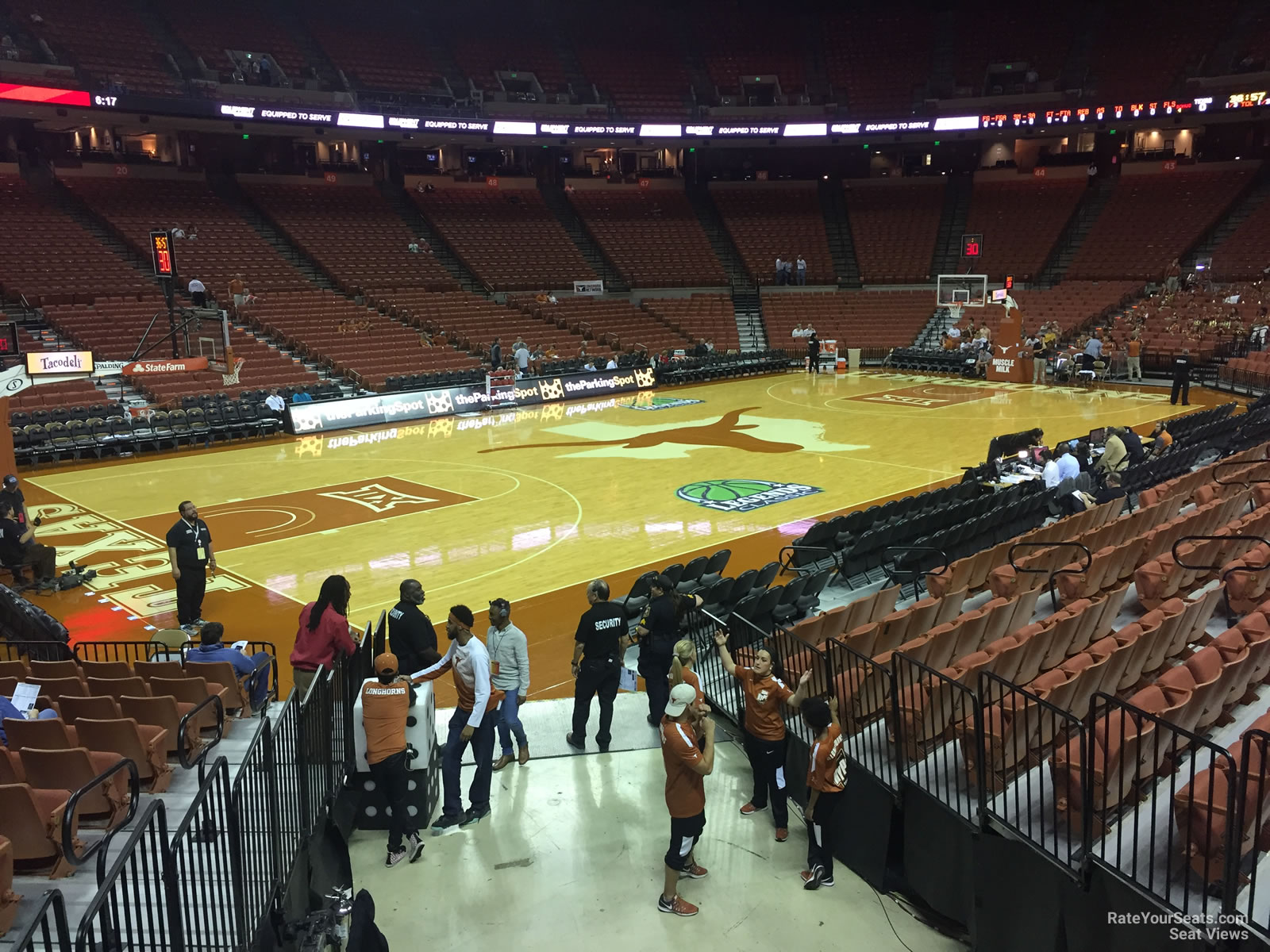 section 32, row 17 seat view  for basketball - frank erwin center