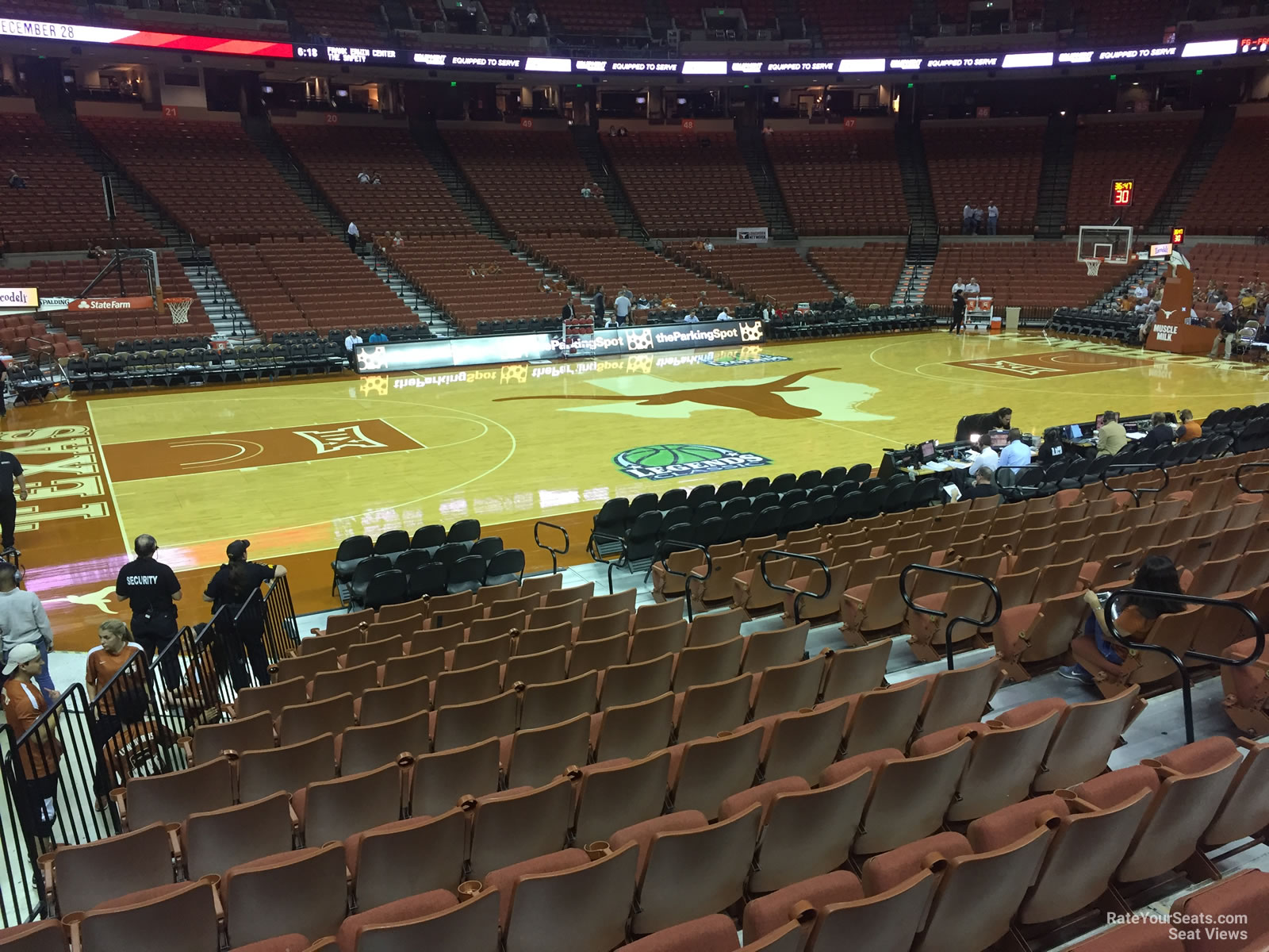 section 33, row 17 seat view  for basketball - frank erwin center