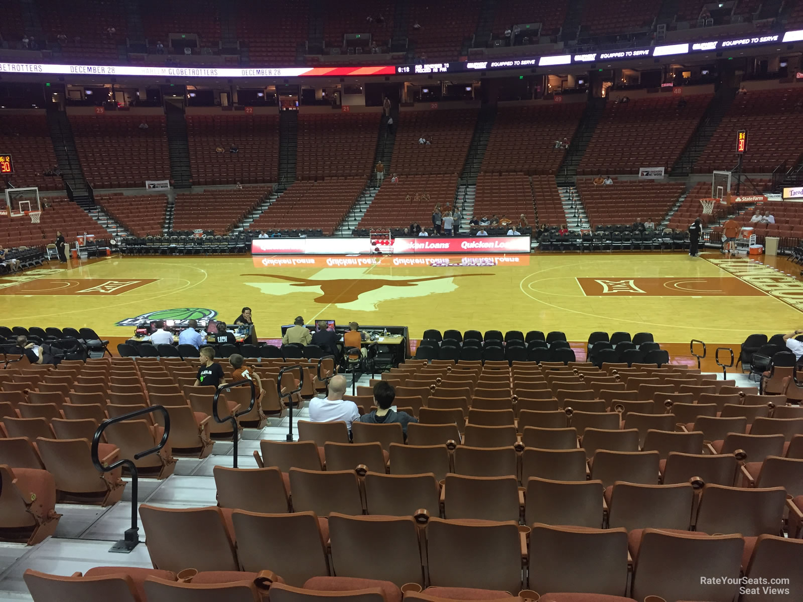 section 36, row 17 seat view  for basketball - frank erwin center