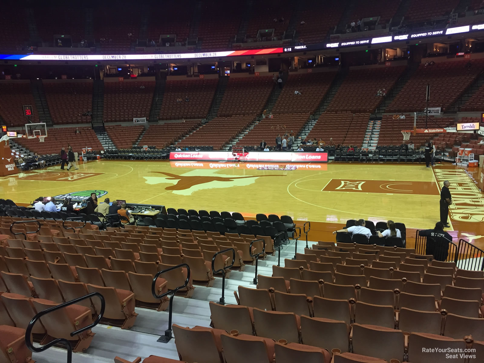 section 37, row 17 seat view  for basketball - frank erwin center
