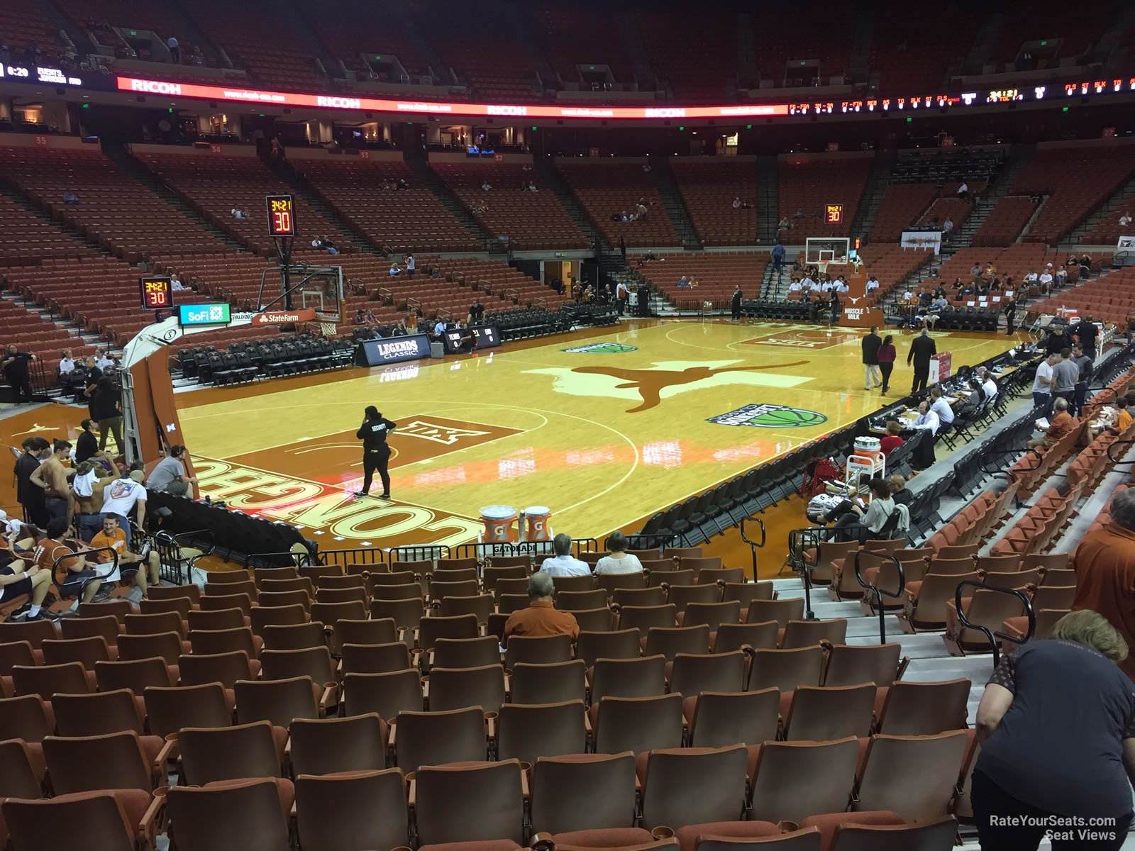 section 46, row 17 seat view  for basketball - frank erwin center