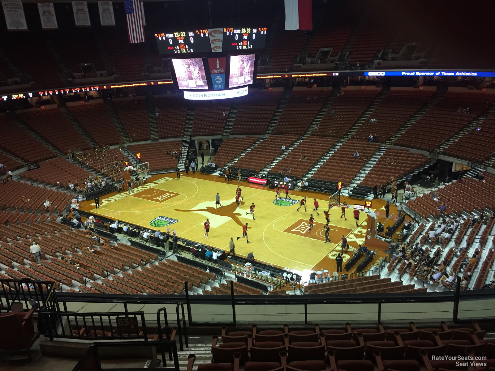 section 64, row 8 seat view  for basketball - frank erwin center