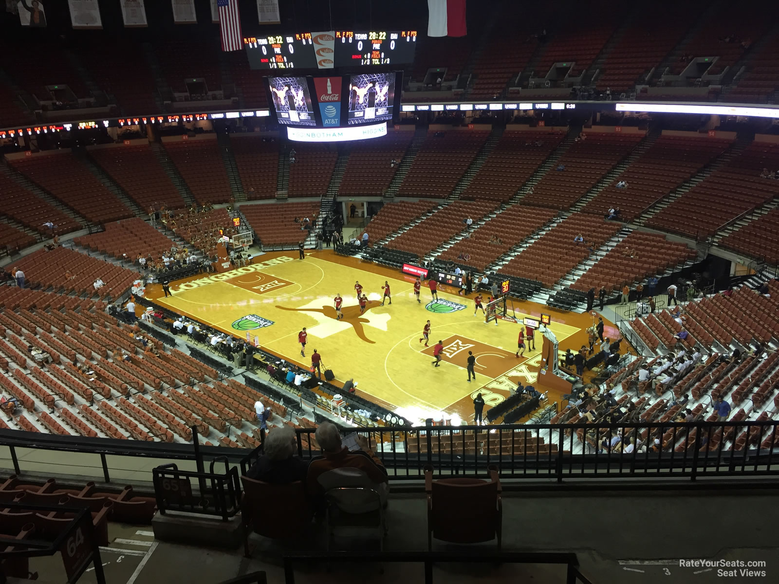 section 65, row 8 seat view  for basketball - frank erwin center