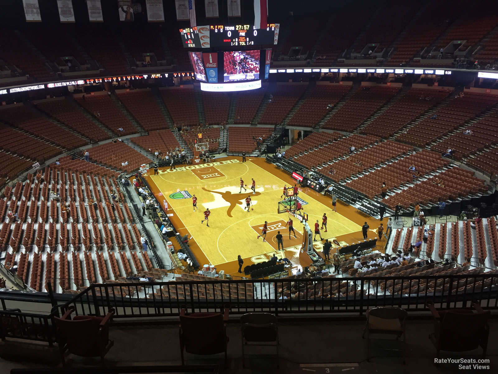 section 67, row 8 seat view  for basketball - frank erwin center