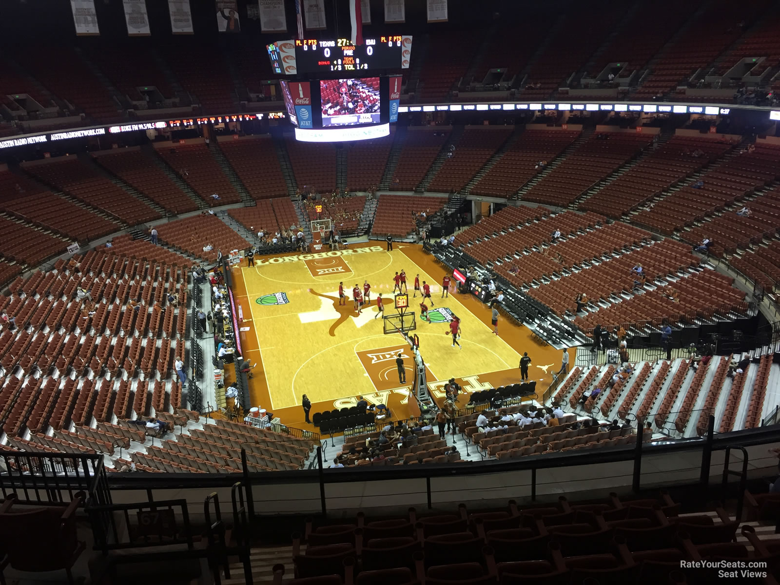section 68, row 8 seat view  for basketball - frank erwin center