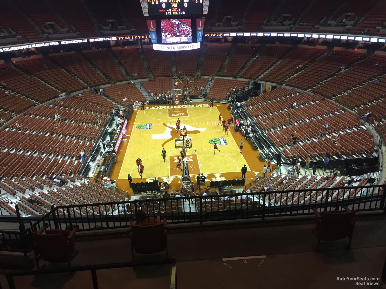 section 69, row 8 seat view  for basketball - frank erwin center