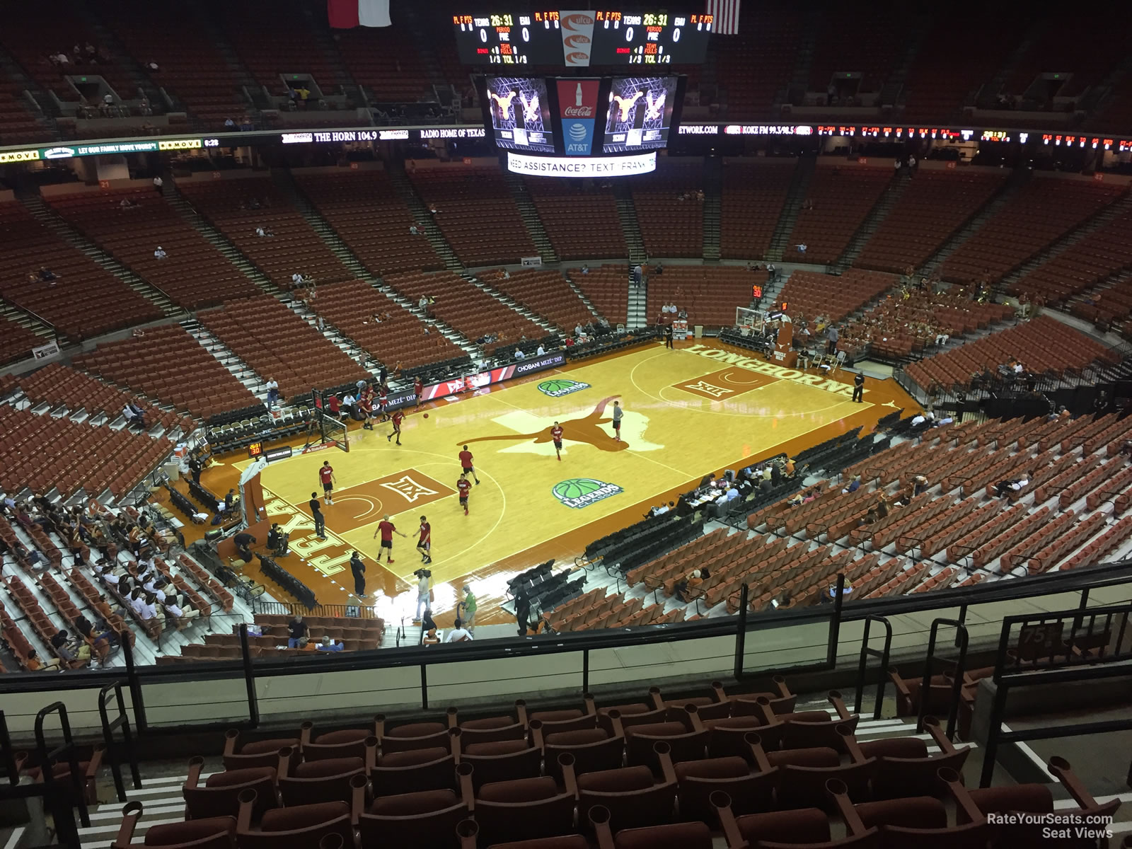 section 74, row 8 seat view  for basketball - frank erwin center
