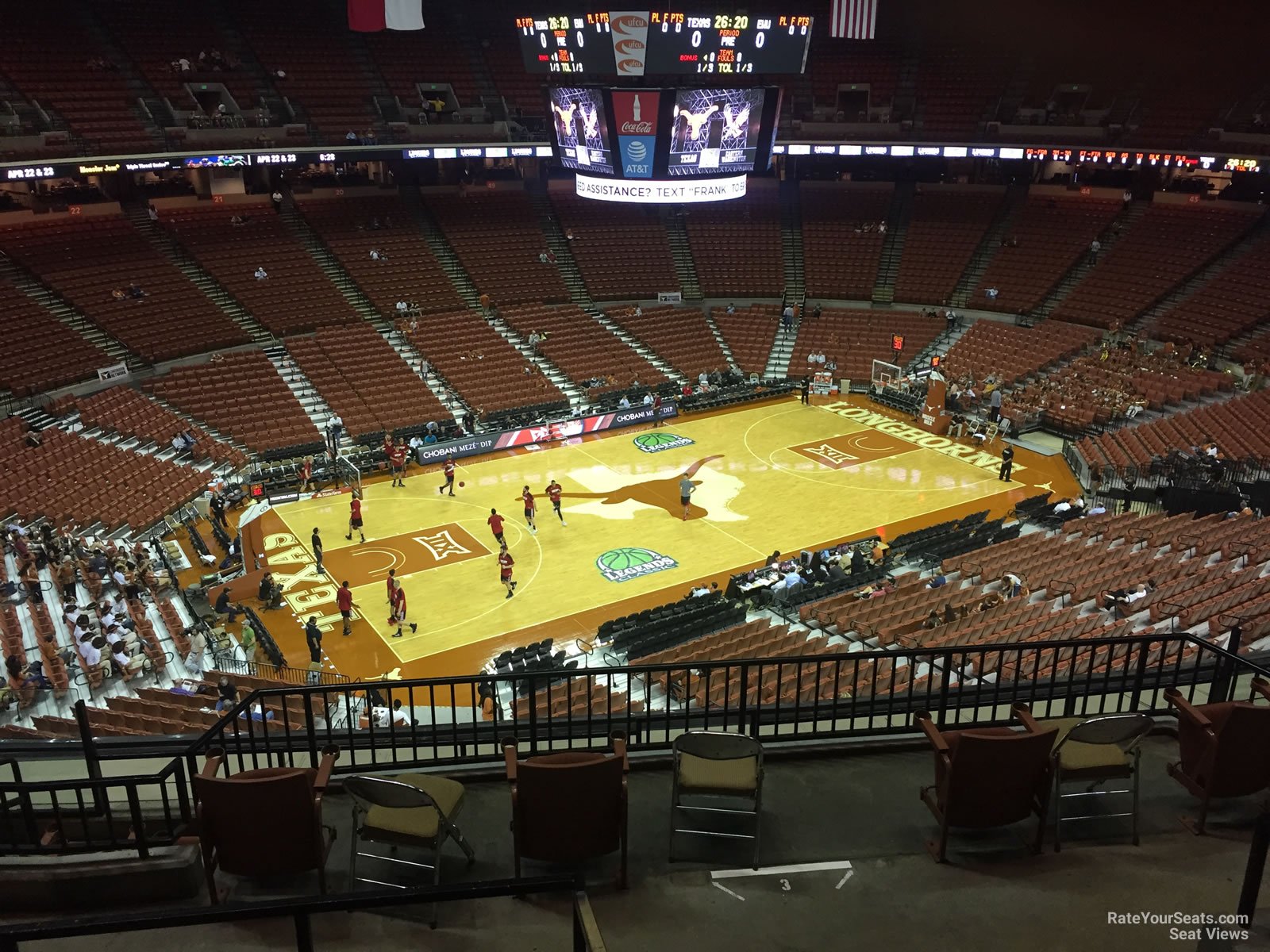section 75, row 8 seat view  for basketball - frank erwin center