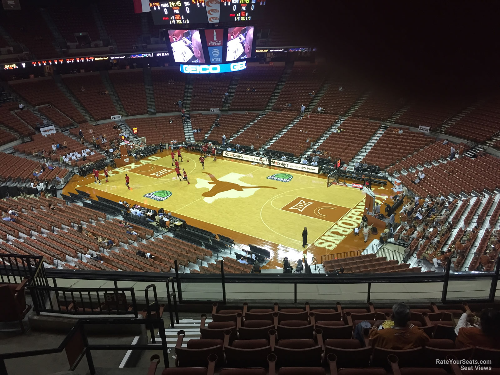 section 82, row 8 seat view  for basketball - frank erwin center