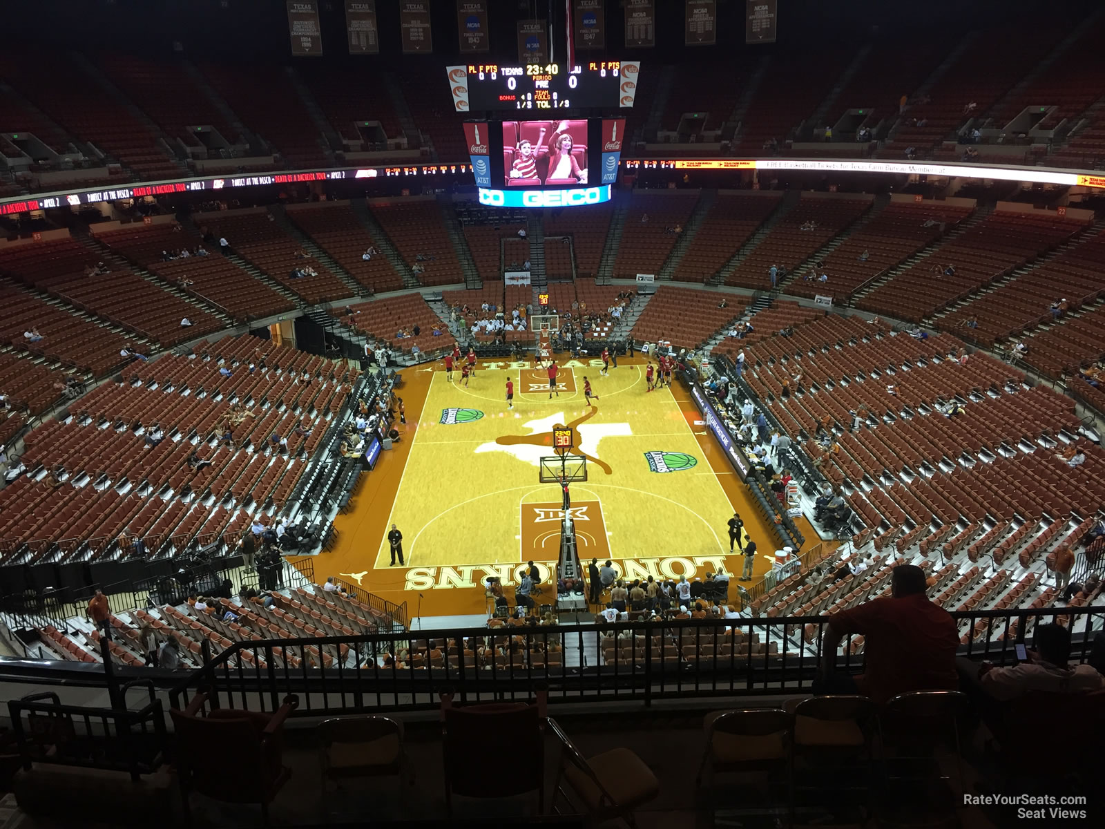 section 87, row 8 seat view  for basketball - frank erwin center
