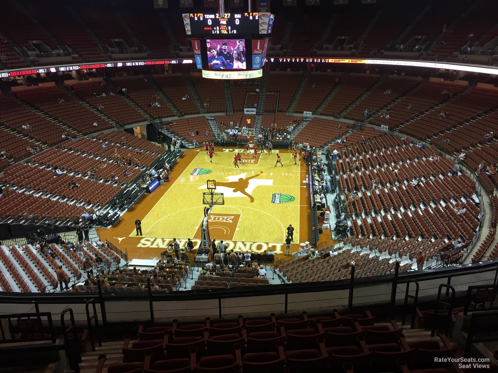 section 88, row 8 seat view  for basketball - frank erwin center