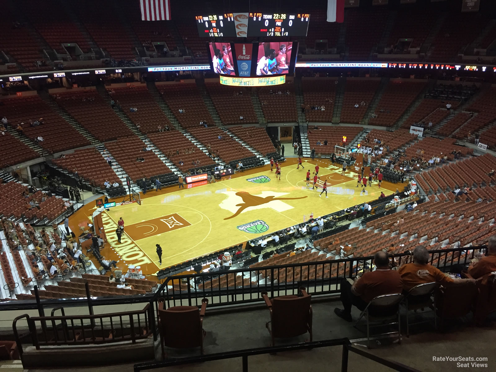section 93, row 8 seat view  for basketball - frank erwin center