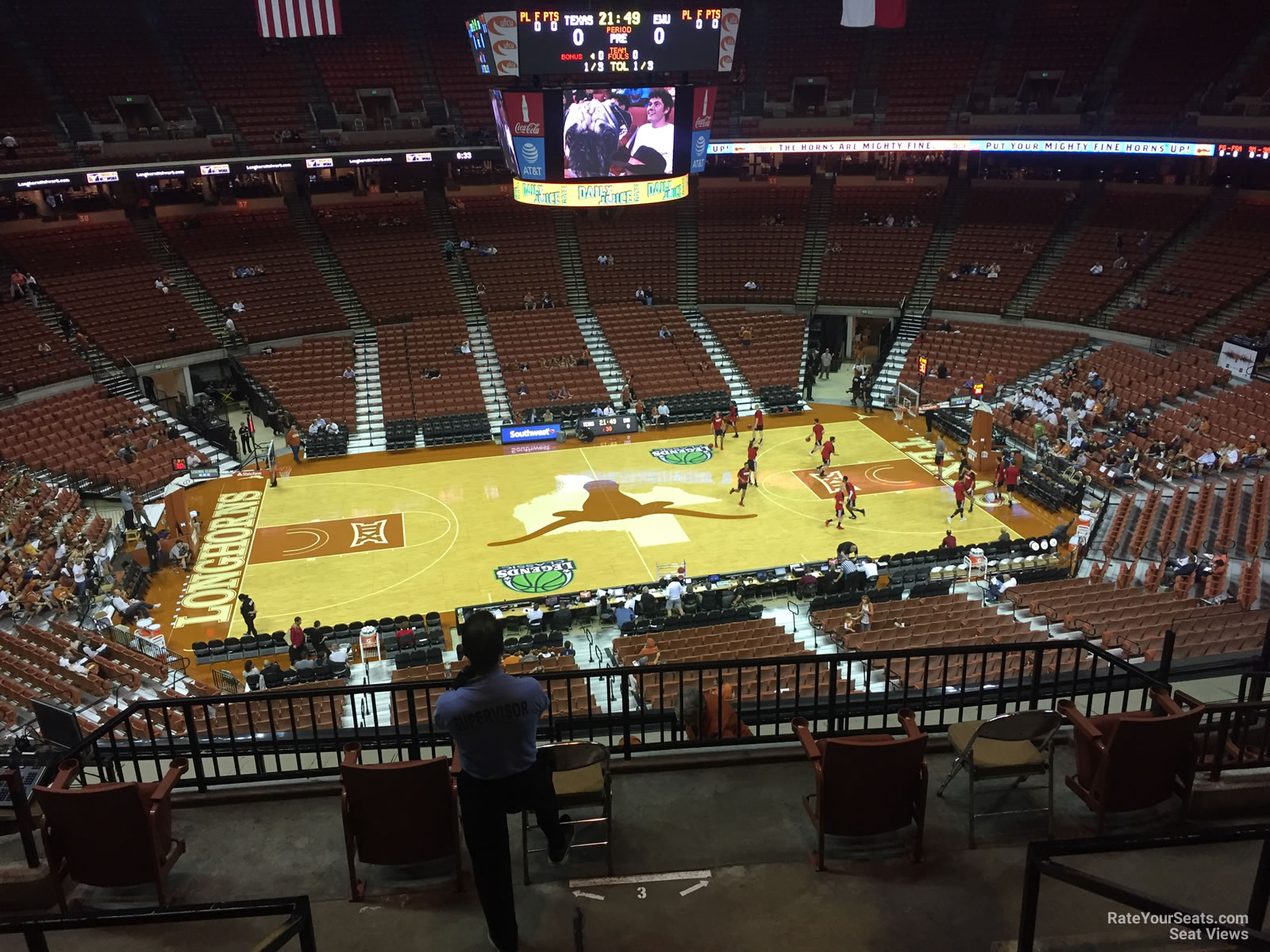 section 95, row 8 seat view  for basketball - frank erwin center