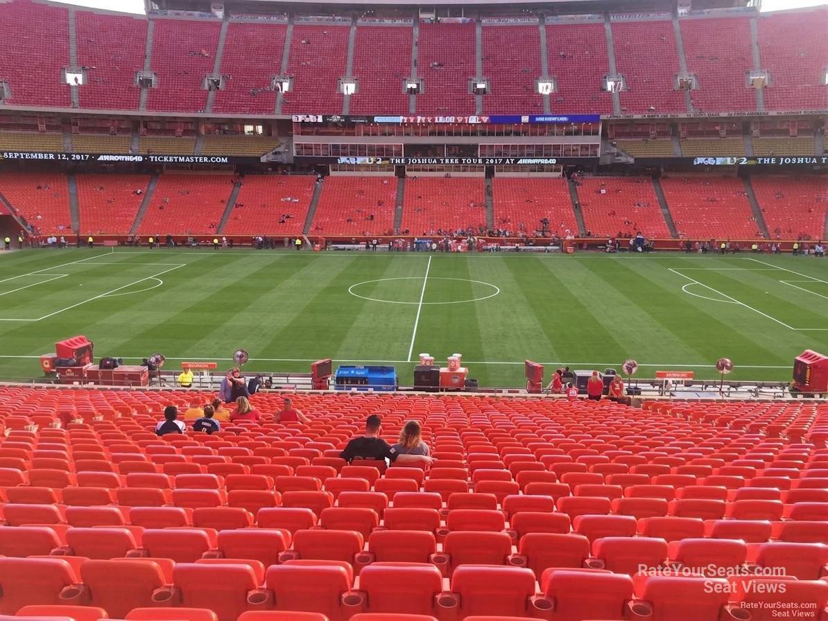 section 101, row 30 seat view  for soccer - arrowhead stadium