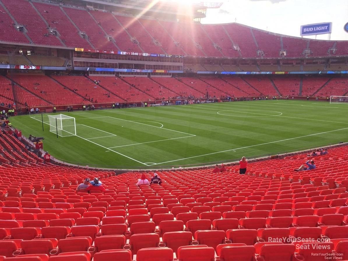 section 106, row 30 seat view  for soccer - arrowhead stadium