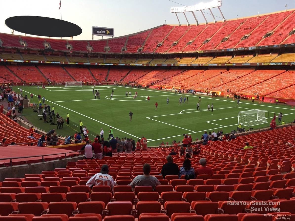 section 113, row 30 seat view  for soccer - arrowhead stadium