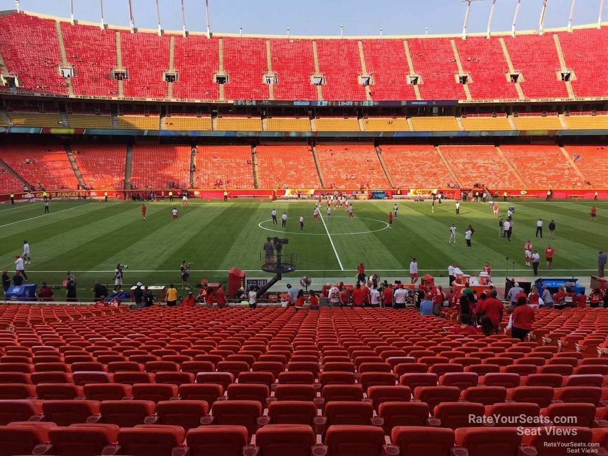 section 120, row 30 seat view  for soccer - arrowhead stadium