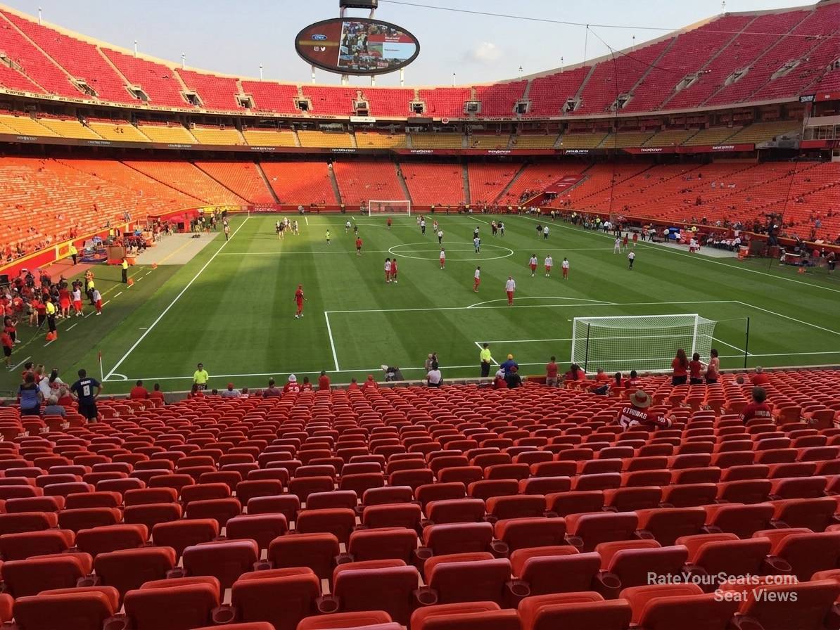 section 129, row 30 seat view  for soccer - geha field at arrowhead stadium
