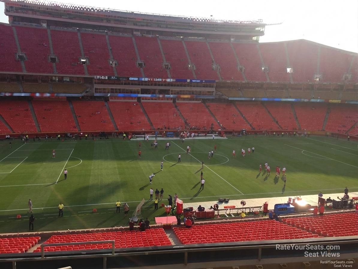 section 203, row 7 seat view  for soccer - arrowhead stadium