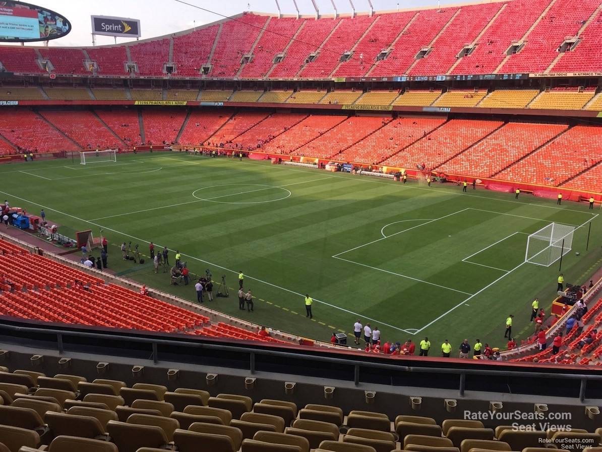 section 218, row 7 seat view  for soccer - arrowhead stadium