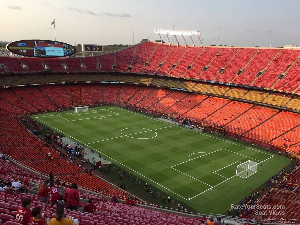 section 318, row 32 seat view  for soccer - arrowhead stadium