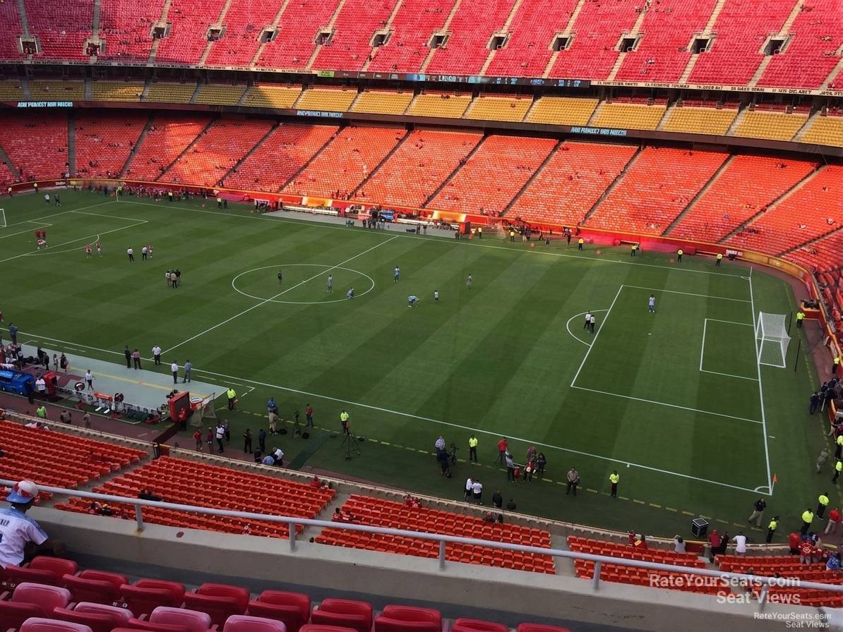 section 320, row 7 seat view  for soccer - arrowhead stadium
