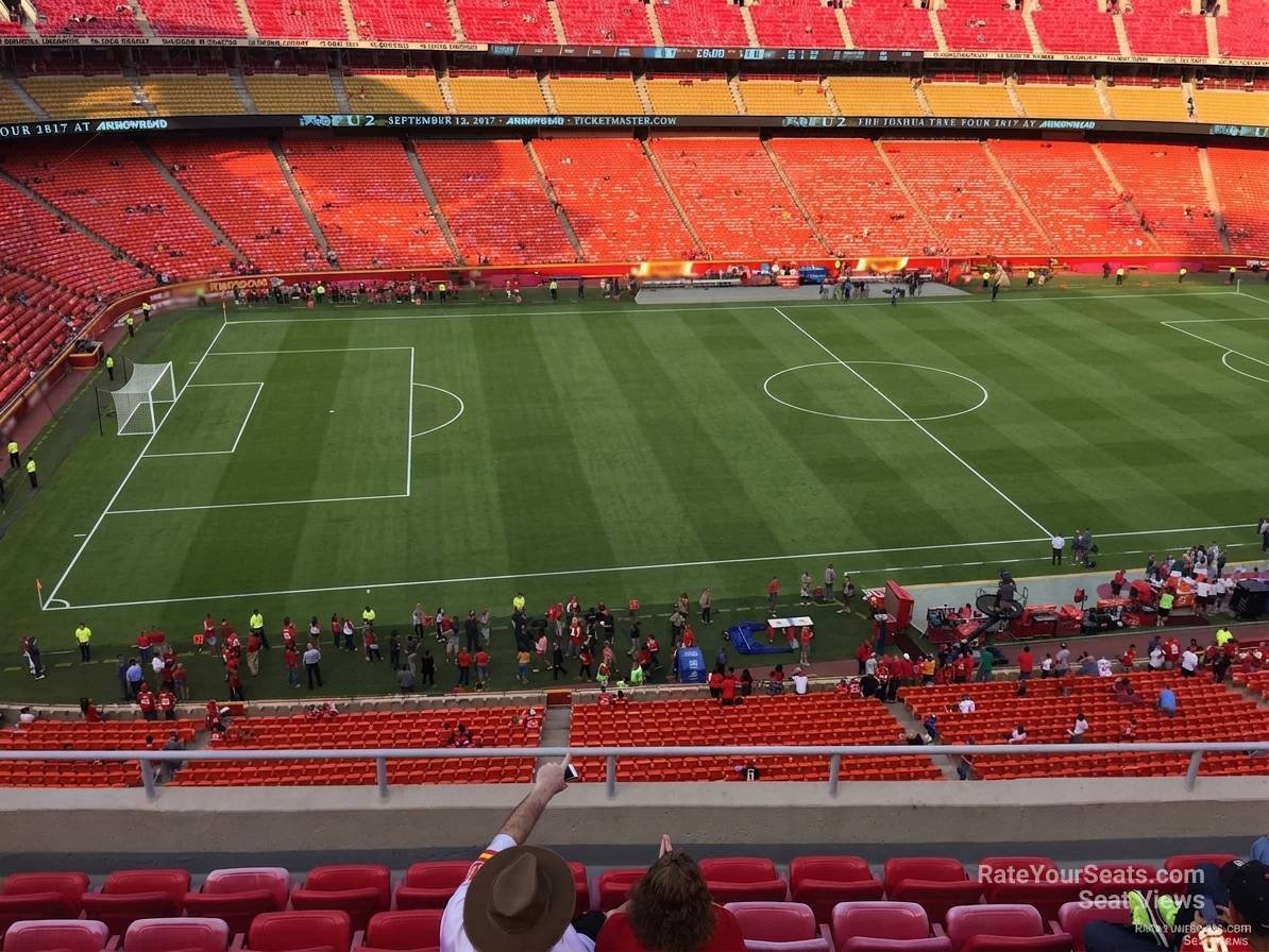 section 327, row 7 seat view  for soccer - arrowhead stadium