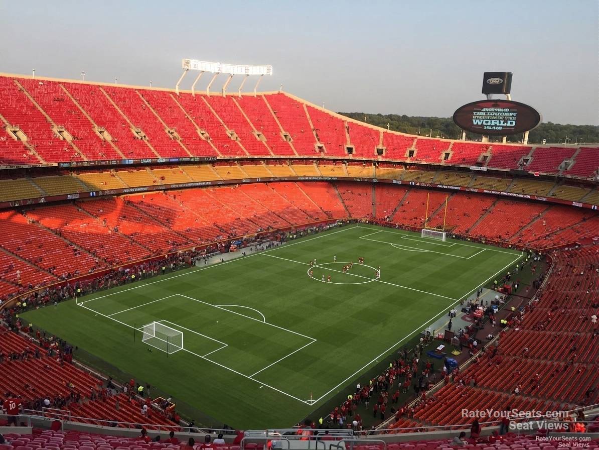 section 332, row 32 seat view  for soccer - arrowhead stadium