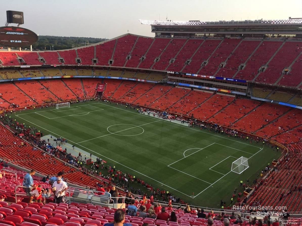 section 341, row 32 seat view  for soccer - arrowhead stadium