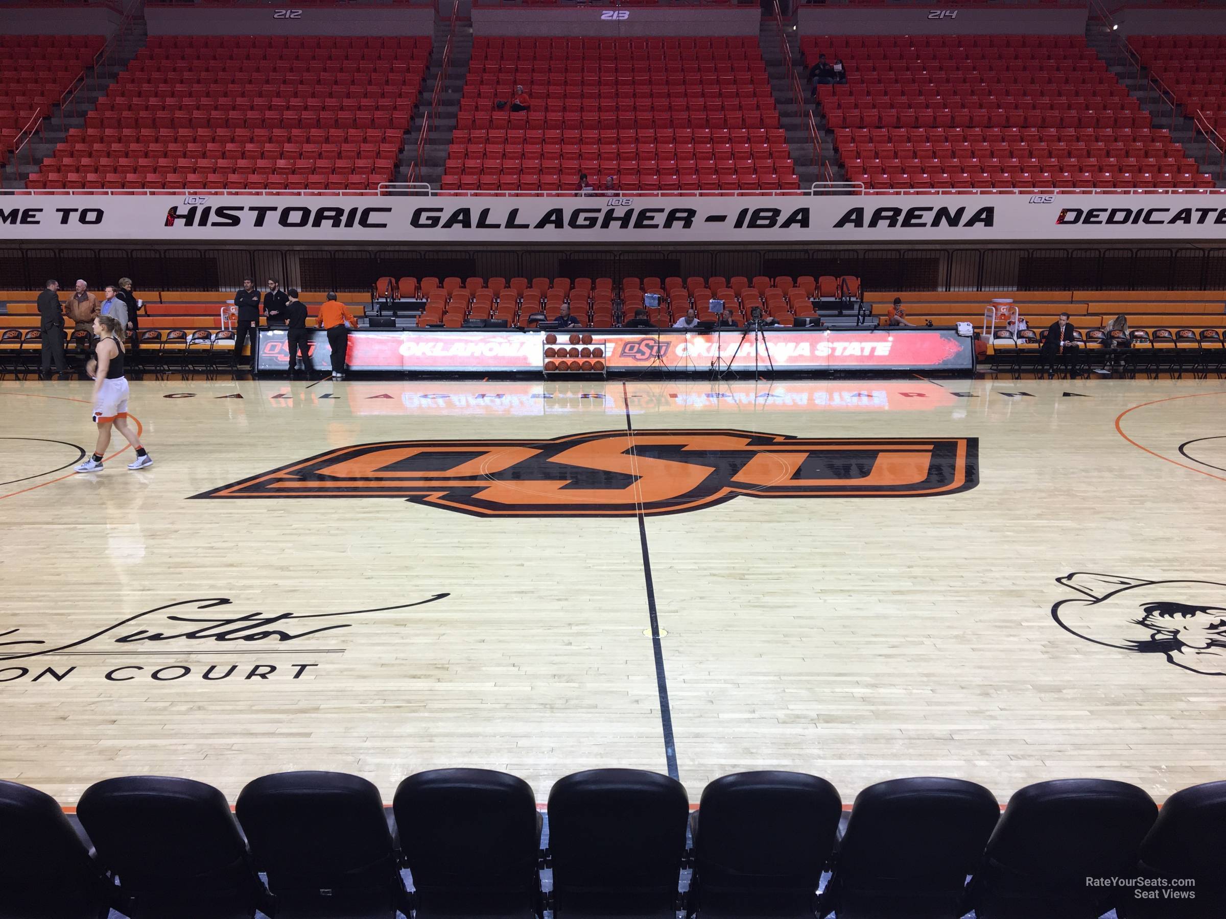 section 102, row 3 seat view  - gallagher-iba arena