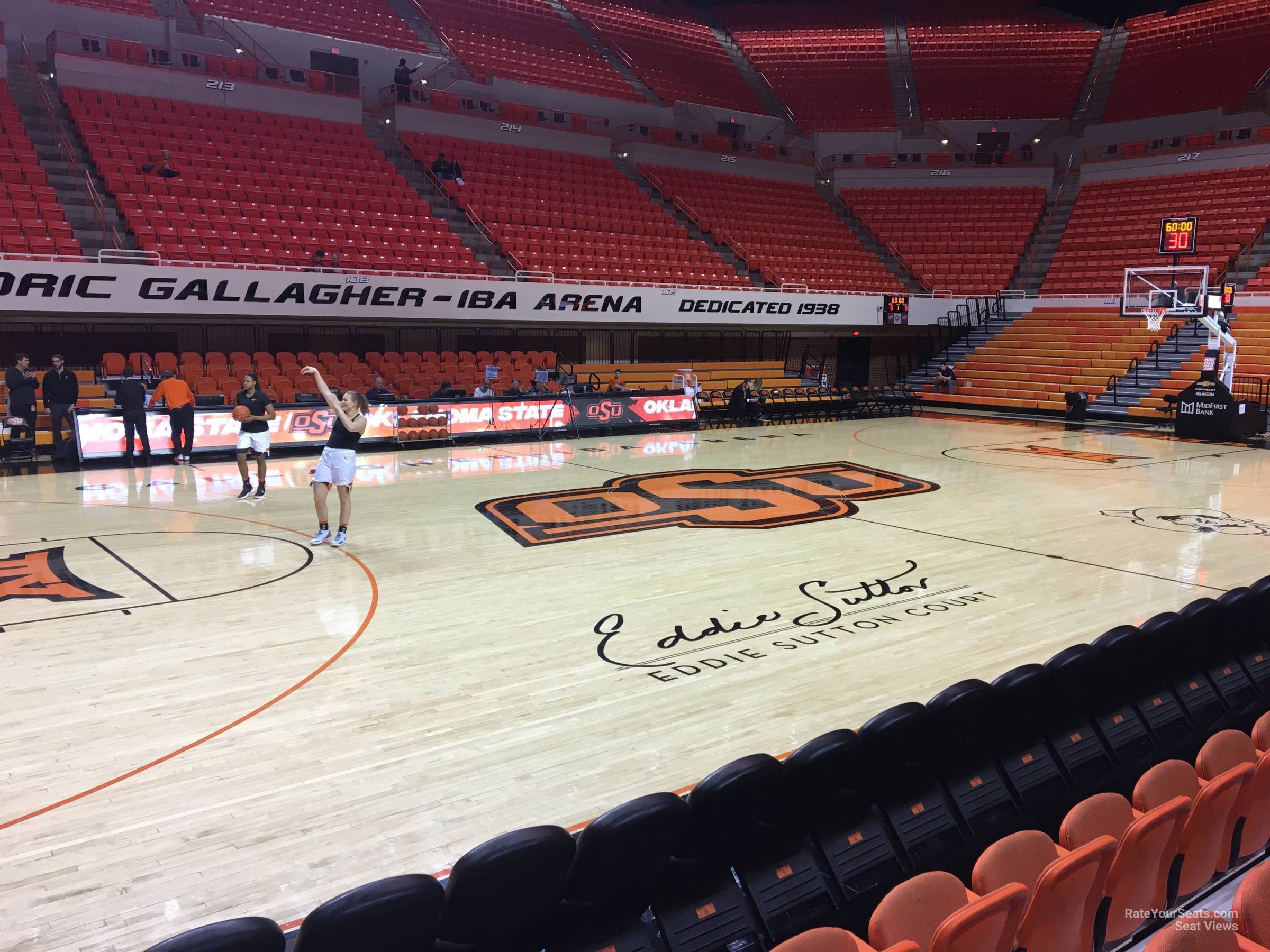 section 103, row 3 seat view  - gallagher-iba arena