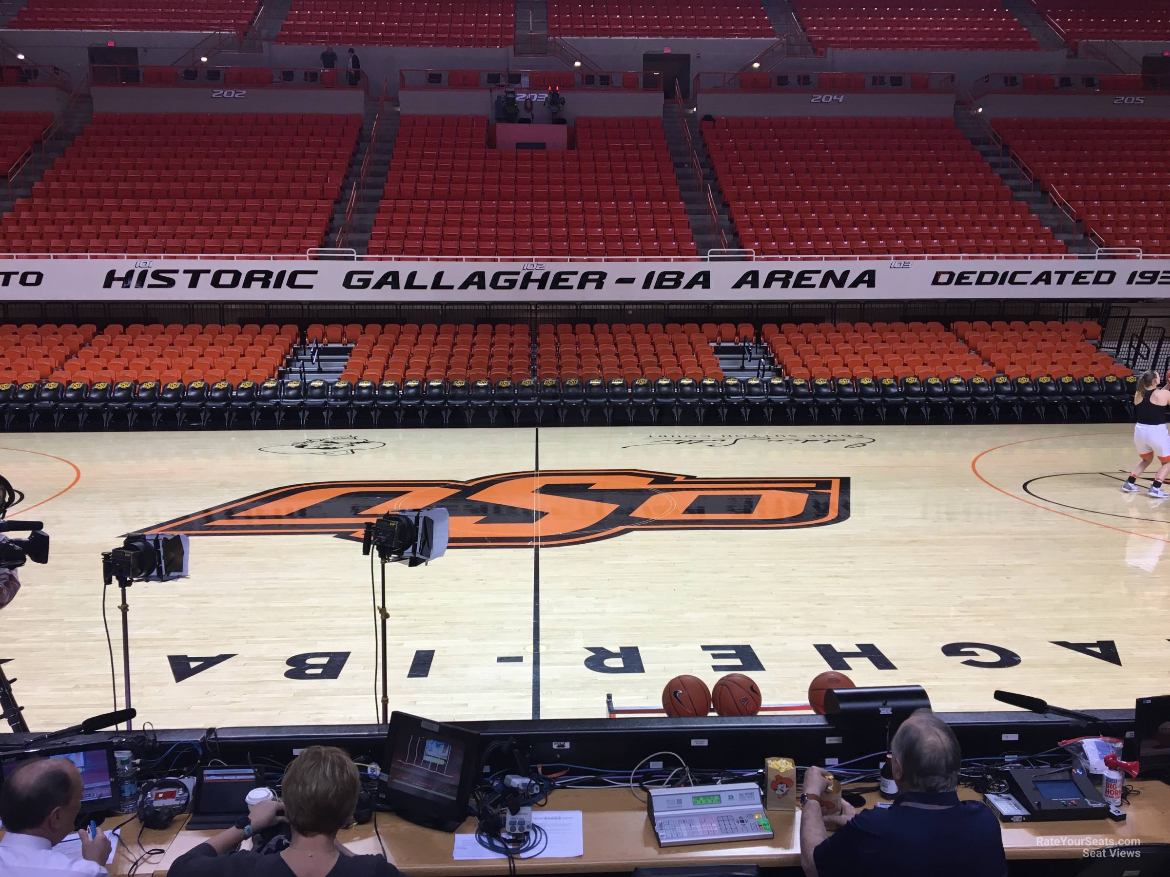 section 108, row 3 seat view  - gallagher-iba arena