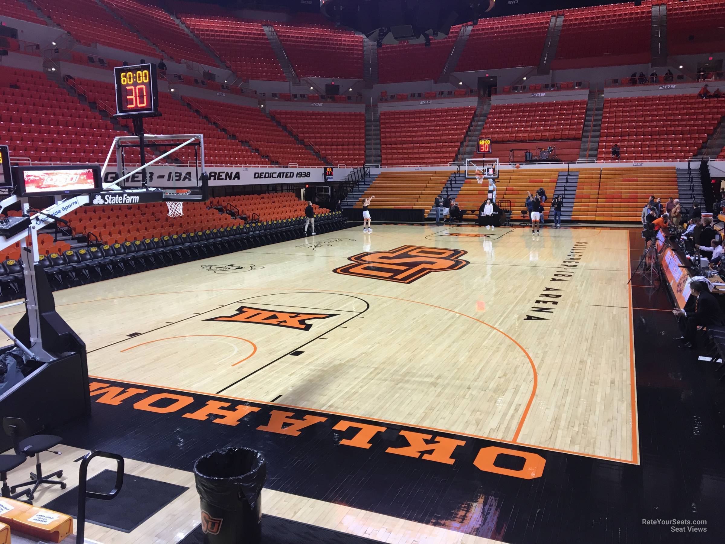 section 110, row 6 seat view  - gallagher-iba arena