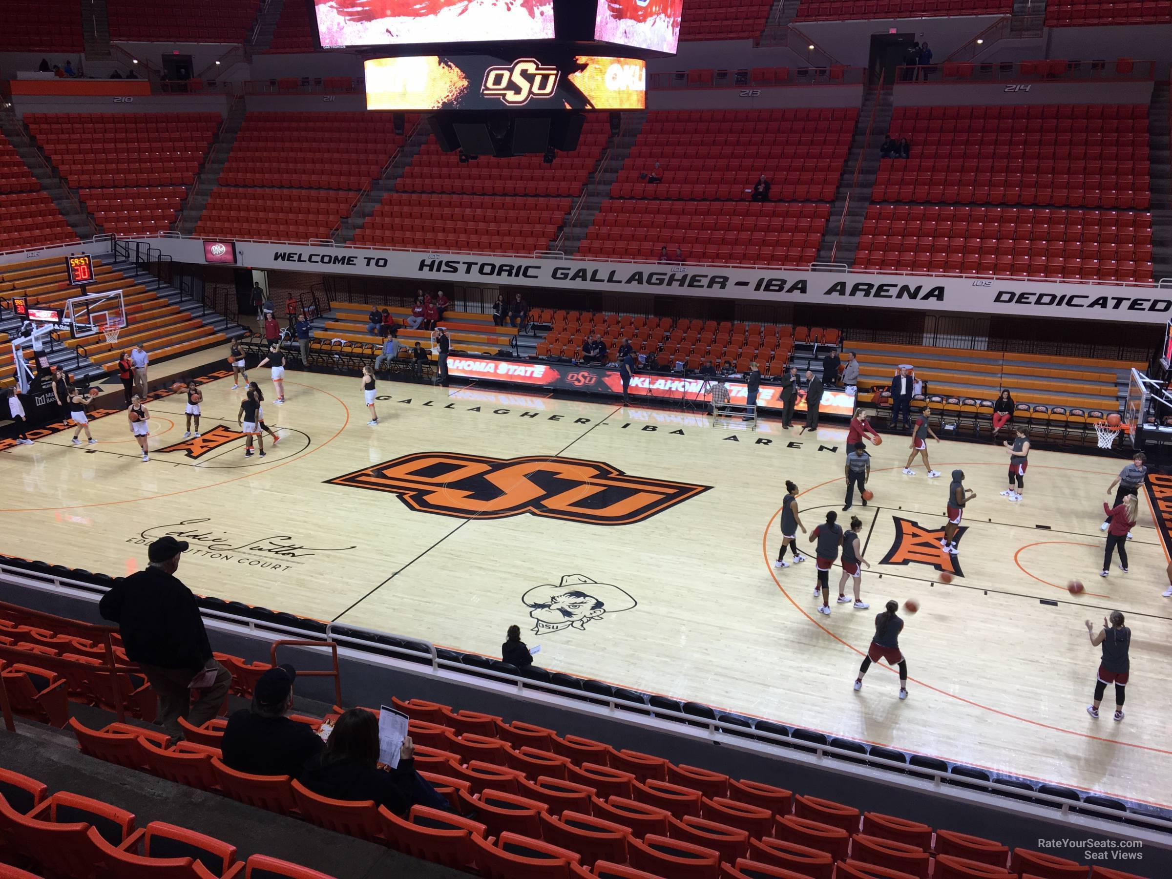 section 202, row 8 seat view  - gallagher-iba arena