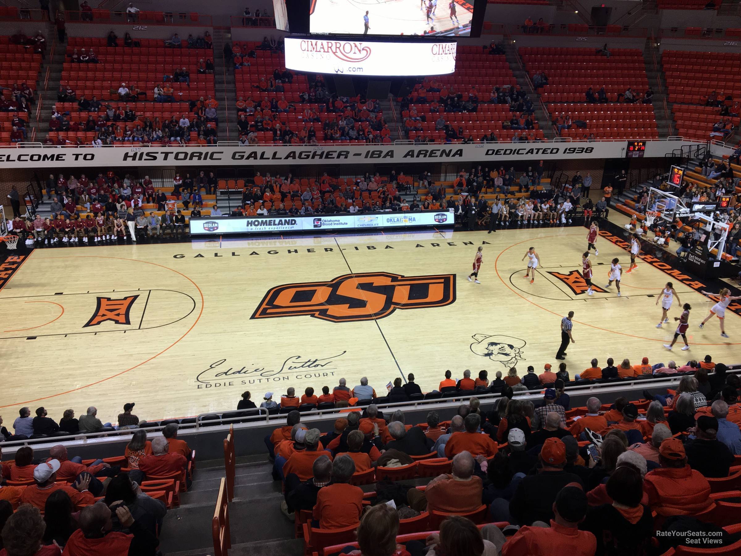 section 203, row 13 seat view  - gallagher-iba arena
