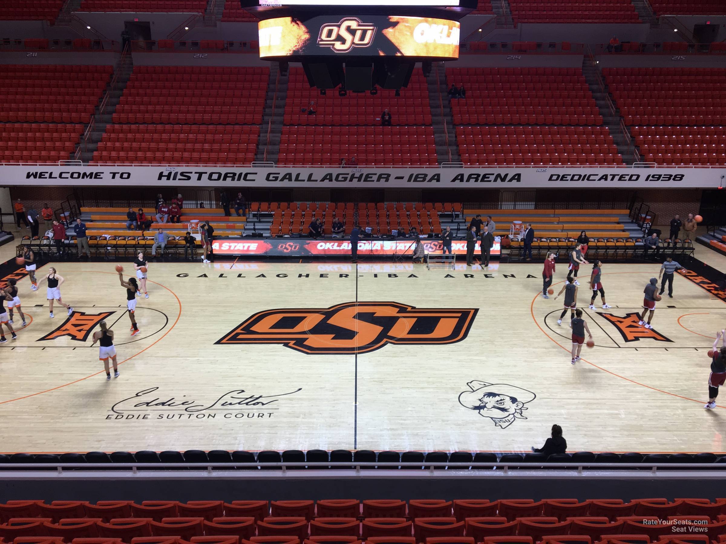 section 203, row 8 seat view - gallagher-iba arena