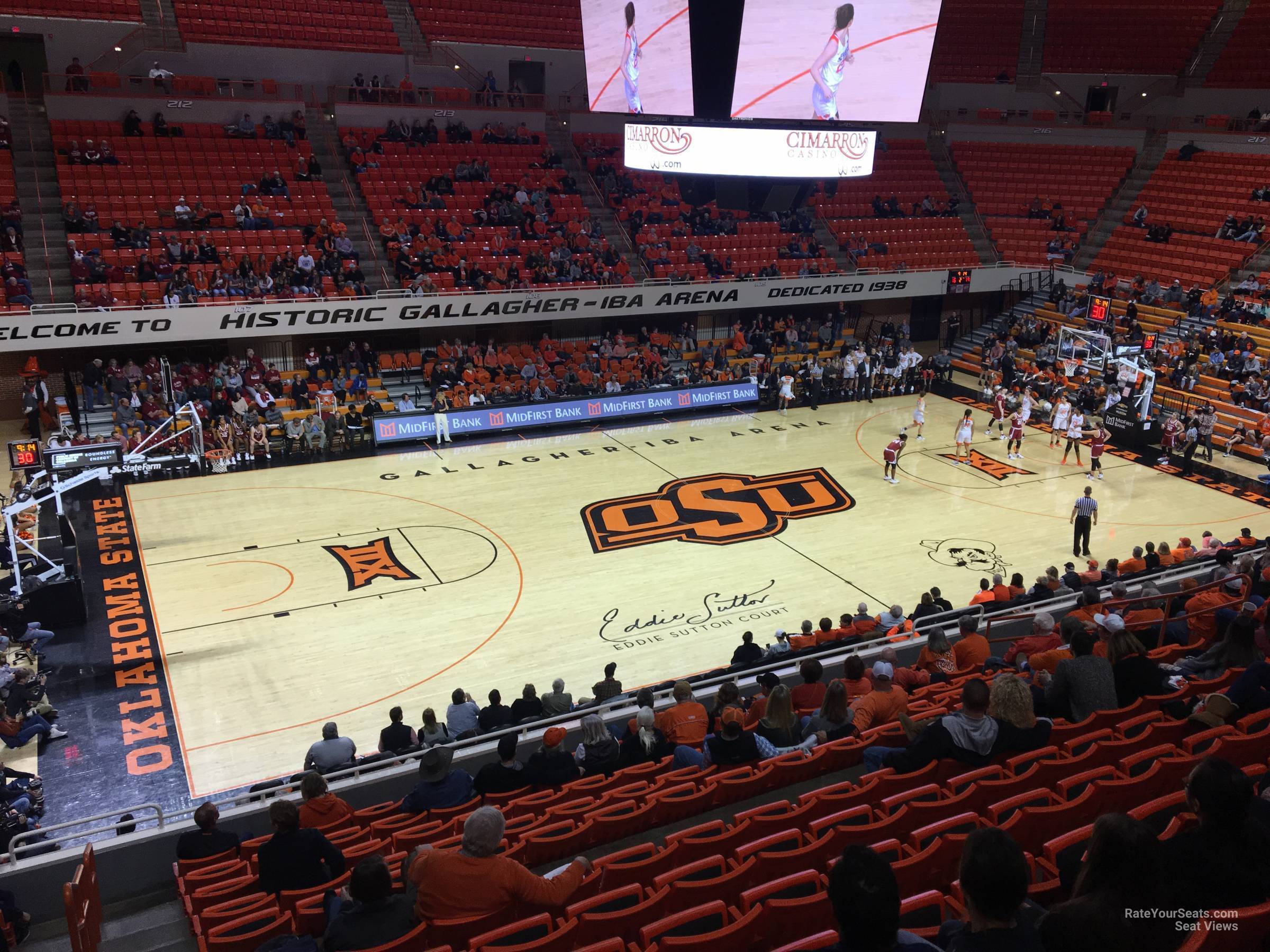 section 204, row 13 seat view  - gallagher-iba arena