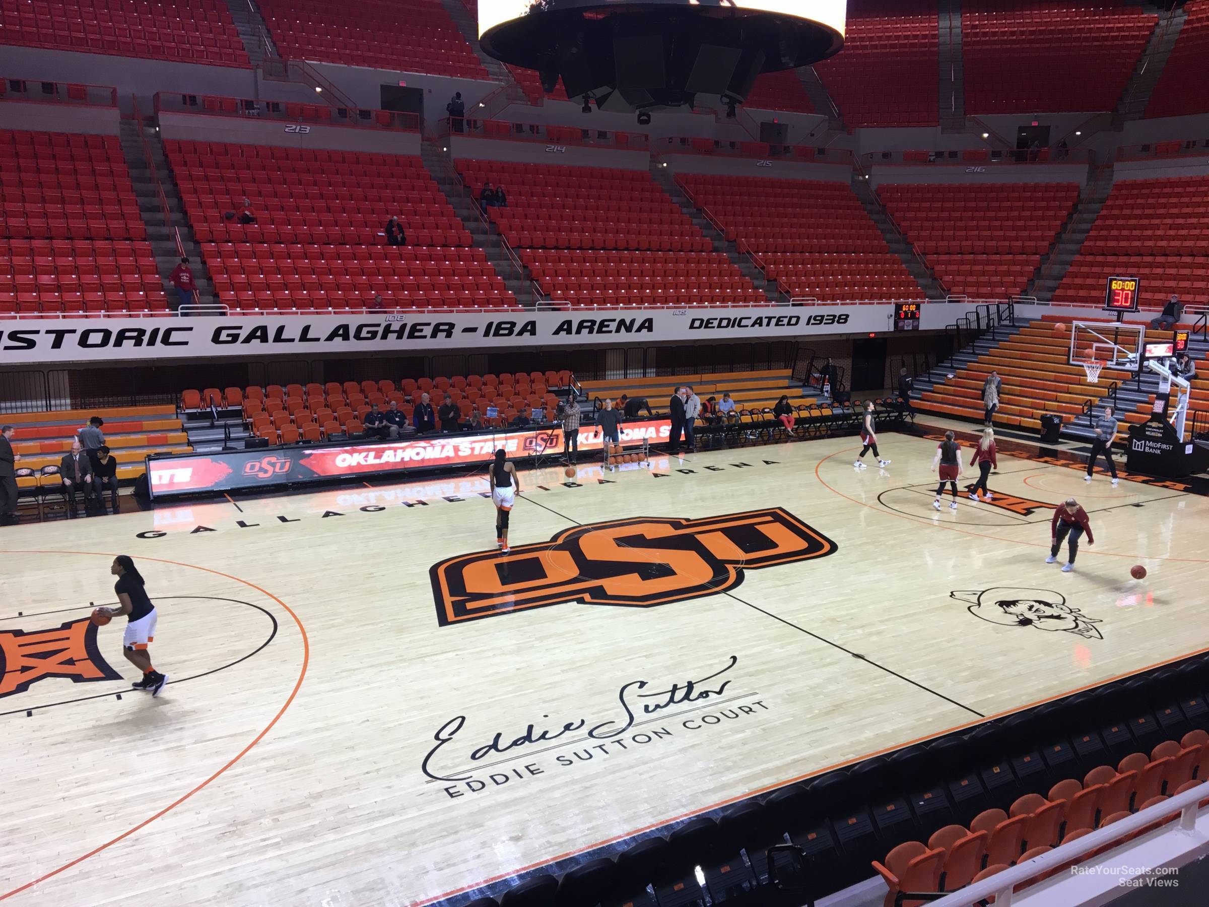 section 204, row 3 seat view  - gallagher-iba arena